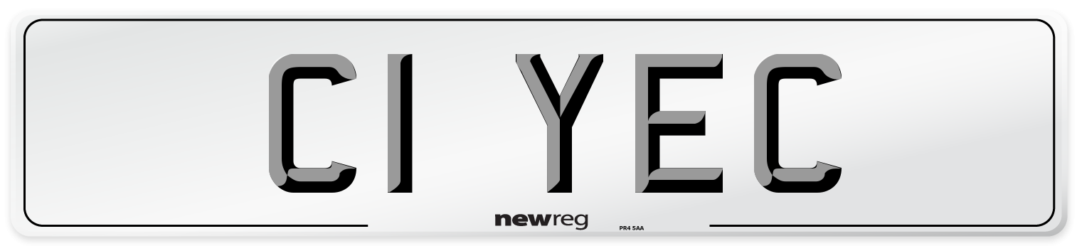 C1 YEC Number Plate from New Reg